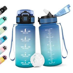 Motswedi 0,5L Trinkflasche mit Strohhalm Blaugrün