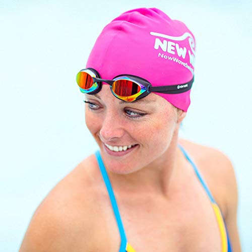 New Wave Swim Cap - Silicone (Pink) #TOP1