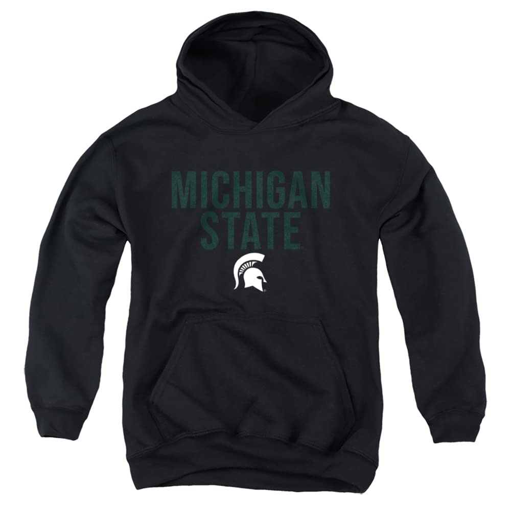 Michigan State University Stacked Youth Kids Boy/Girls Pull-Over Hoodie Sweatshirt