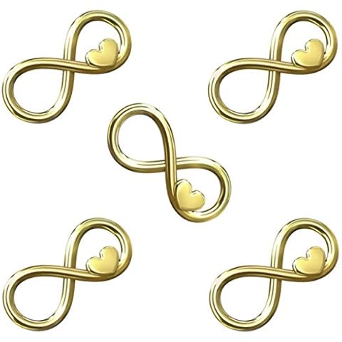 Conectores Infinito 16mm Plata de ley 925 chapado en oro 24ct Cover