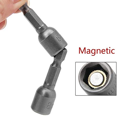 1/4 Hex Socket Magnetic Nut Driver Socket 6-19Mm Wrench Heads For Power Drill Screwdriver Electric Drill Bit Socket Hand Tools 14mm Smile Home