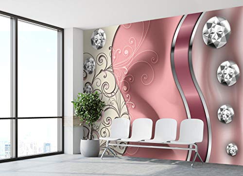 Wandmotiv24 Foto Murale Diamanti rosa XXL 400 x