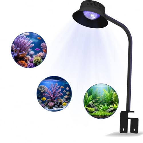 Image of N30 Aquarium Light,30W Dual-Channel 10-Level dimming, 5-Stage Timer Full-Spectrum Reef Light Marine Fish Tank Light Saltwater Nano Aquarium LPS SPS Lighting