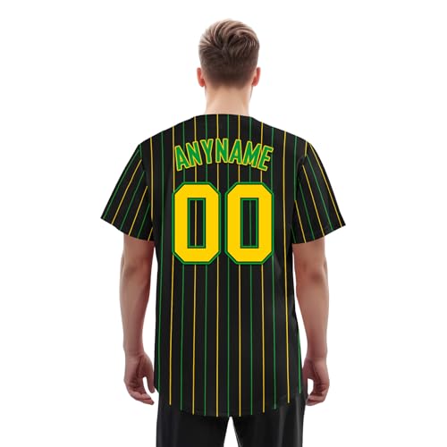 Camiseta de béisbol personalizada Jamaica para hombres, mujeres y jóvenes, transpirable, con botones, camisa de softball suave miniatura 3