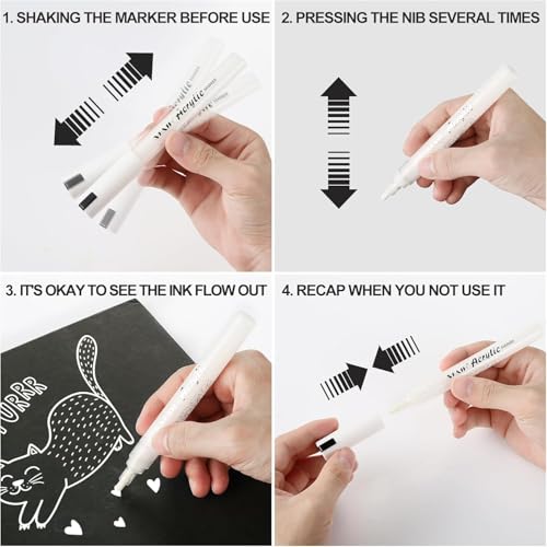 Image of SFAIH Acrylic Paint Markers, 2-3MM Medium Tip & 0.7MM Extra Fine