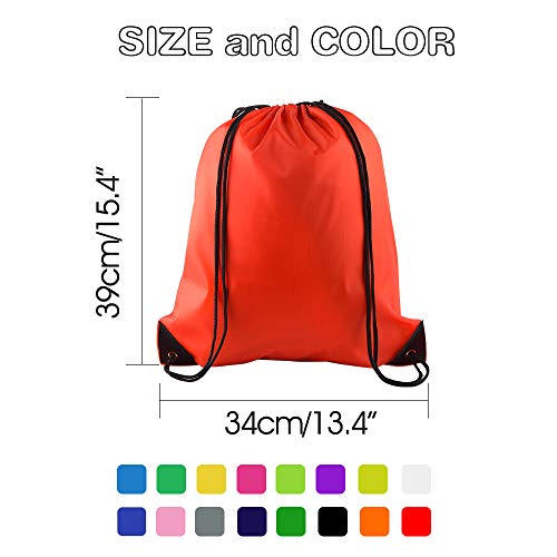 Image of KUUQA 20 Pcs Drawstring Backpack Sport Bags, Colorful