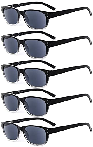 Image of Eyekepper Classic Reading Glasses for Men 5 Pack Spring Hinges Readers