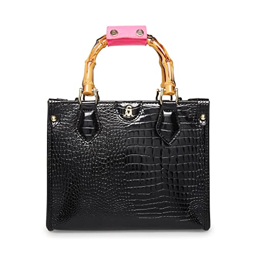 Steve Madden FABS Bamboo Handle Bag, Black
