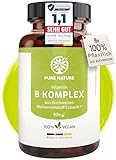 Vitamin B Komplex hochdosiert rein aus Buchweizen I 1000 mg Tagesdosis 8in1 B Vitamine I 90 Kapseln I Höchste Bioverfügbarkeit I Alle B-Vitamine I mit B12 Vitamin OHNE Zusätze