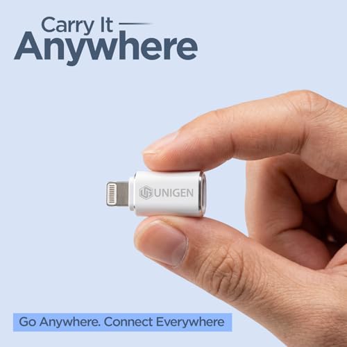 Image of UNIGEN Type-C to Lightening Converter | Supports 27W Fast Charging & 480Mbps Data Transfer | Compatible with iPhone 14 /13, iPad & More