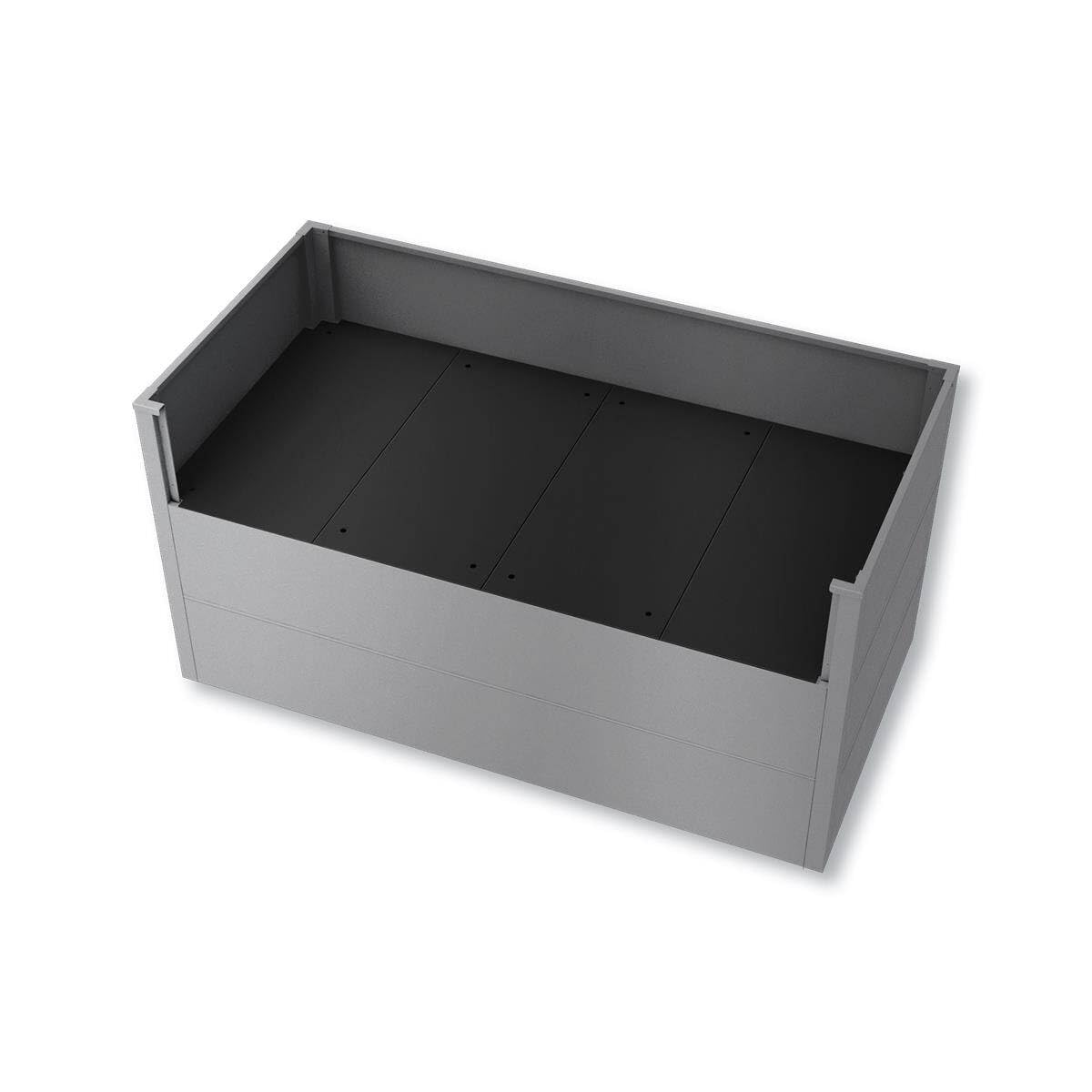 Metzler Zwischenboden für Hochbeete 150 x 75 x 77 cm – stabile Einlegeboden-Erweiterung, verzinkter Stahl, pulverbeschichtet, reduziert Erdvolumen