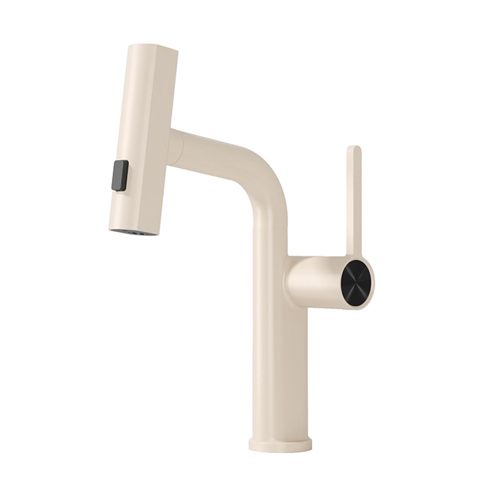 Robinet mitigeur de lavabo extractible eau chaude et froide blanc