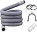 Tuyau d'évacuation d'eau, 2M Flexible d'évacuation universel,Tuyau de vidange pour machine à laver,Rallonge de Tuyau pour lave-vaisselle,Rallonge de Tuyau de Vidange pour Tuyau
