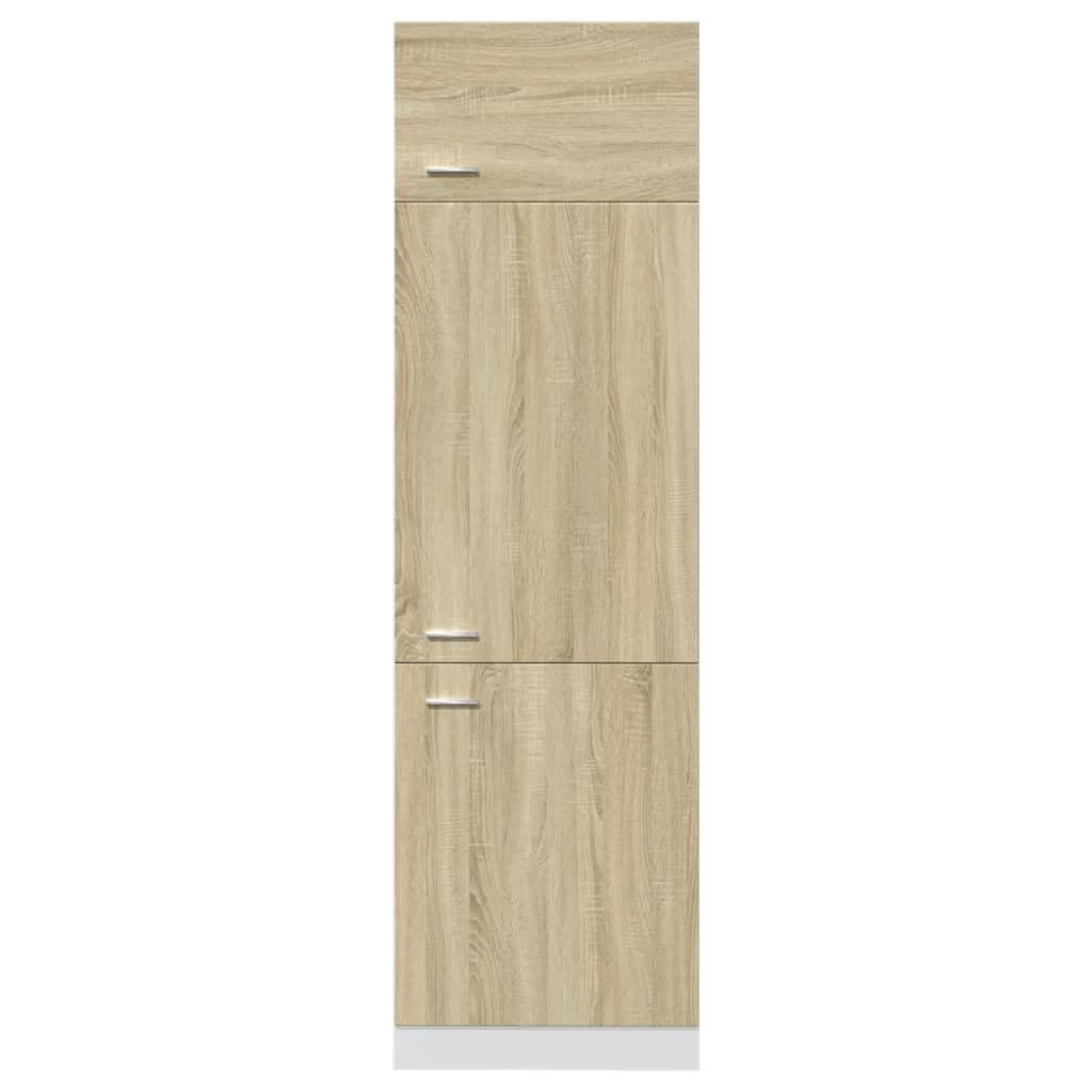 vidaXL Kühlumbauschrank Lyon Sonoma-Eiche 60x57x207 cm Holzwerkstoff, Gastronomieschrank, Gastro Möbel, Küchenmöbel, Aufbewahrungsschrank