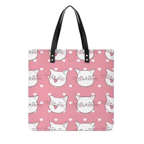 Tote bag chat rose grand format : le sac à main idéal contre le manque de place