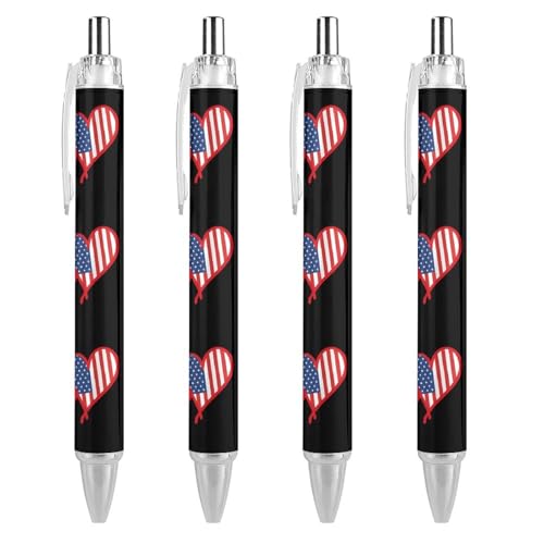 Bolígrafos de 0,5 mm retráctiles con diseño de bandera para trazos finos en la oficina