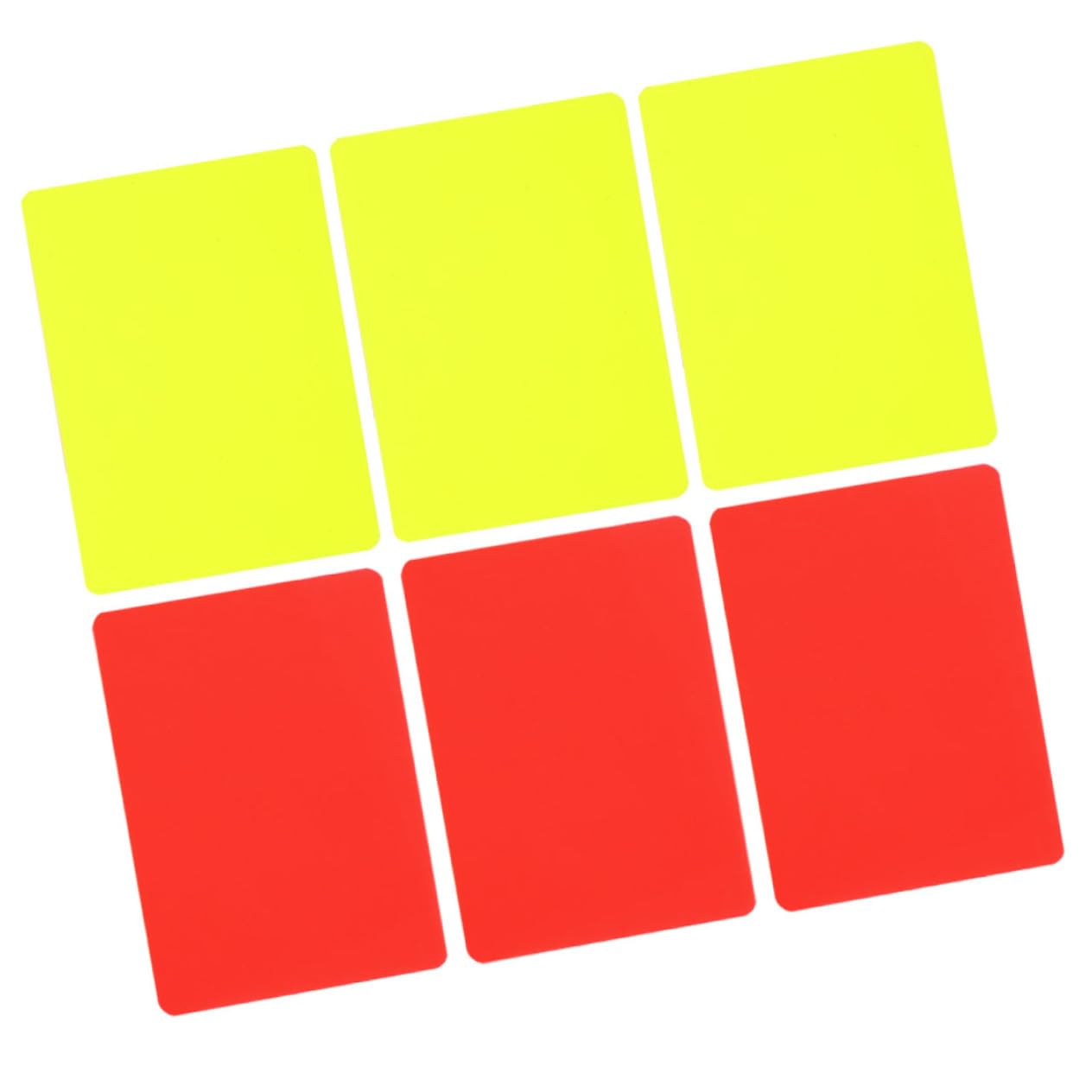 NAMOARLY 6Pcs Referee Cards Durable Red Yellow Cards for Football Sports Matches Lightweight Soccer Cards for Officials