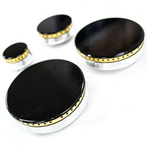 JPshop - Kit 4 corone in ottone + 4 bruciatori adattabile a piano cottura cucina a gas compatibile con Lofra completo di piattelli spartifiamma