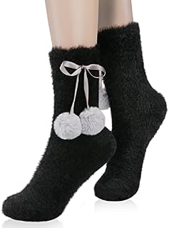 Fluffy Socks for Women Warm Cosy Bed Socks Thick Winter Fuzzy Slipper Socks for Ladies and Girls
