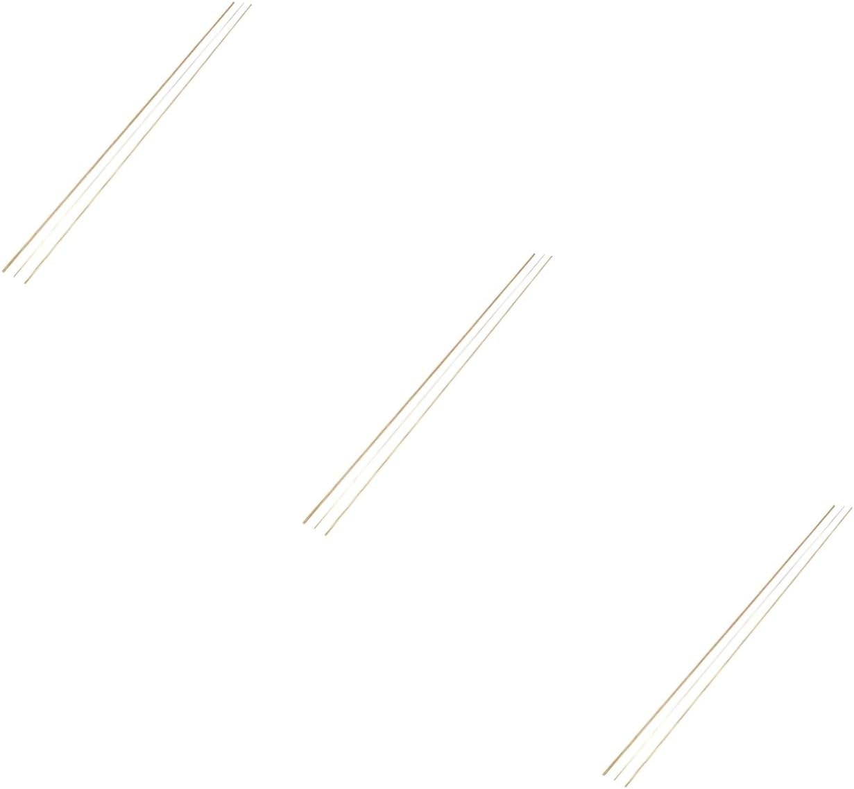 GARVALON 9pcs Solid Brass Round Rods for DIY Crafts Material Multi-Purpose Pin Handle Supply for Model Making and Handicrafts