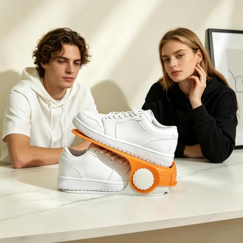 Présentoir de baskets double couche et étagère à chaussures maison - 4