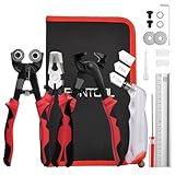 LEONTOOL 10-teiliges Glas- und Fliesenschneidewerkzeugset - Mosaik-Radklemme, Glaszange mit gebogenen Backen, Fliesenzange, Glasschneider, Glasschneider - für Buntglasmalerei, Steingut, Spiegel, DIY