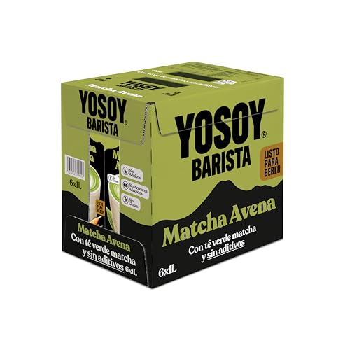 Yosoy Bebida Vegetal de Matcha, Pack de 6 x 1L