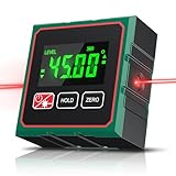 Angle Finder Digital Angle Finder with Laser, 4 Side Strong Magnetic Angle Gauge, for Table saws, Woodworking protractors, and Construction Projects