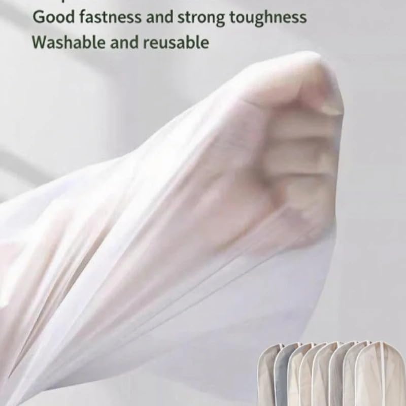 fundas para ropa Clothes Dust Cover Transparent Thickened Washable Bag Household Dusts Coat Suit Hanging(L 60x120cm,10pcs)