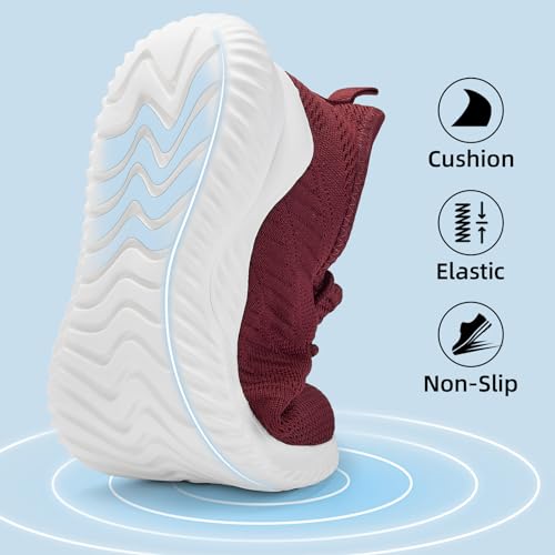 Image of PPQ Womens Slip On Walking Shoes,Memory Foam Lightweight Comfort Casual Workout Shoes,Yoga Or Tennis Or Running Sneakers