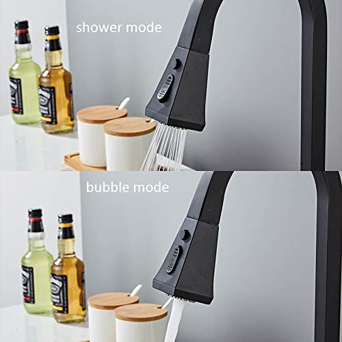 Grifo de cocina extraíble con 2 caños y monomando giratorio 360 5