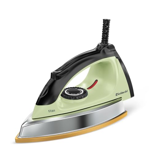 Image of Goldmedal Titan 1000W Dry Iron| Non-stick Weilburger Premium Double Coated Soleplate| 5 Fabric Setting|1.8 Meter Cord| 360 Swivel Cord| 2.5 Years Warranty| 1.5KG Heavy Weight (Mint Green)