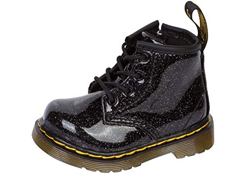 Dr. Martens Kid's Collection Baby Girl's 1460 Glitter (Toddler) (9 M UK, Black Coated Glitter Pu)