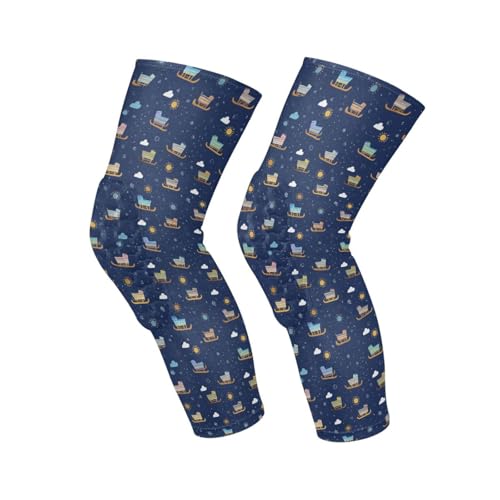 Decor Gift Navy Blue Sun Sledge Knee Compression Sleeve