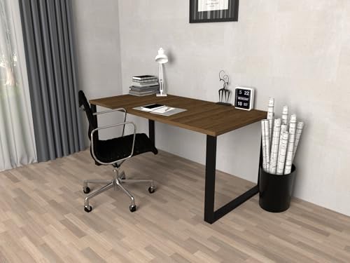 POKAR Tischplatte 175x80 cm | Schreibtischplatte 25 mm Stärke | Ideal für höhenverstellbare Schreibtische und Esstisch | Robuste und Langlebige | Made in Europe | Eco Eichen Davos