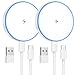 MagSafe Charger 2 Pack 15W Magnetic Wireless Charger Fast Charging Pad Compatible with iPhone 17/16/15/14/13/12 Series & AirPods 4/3/2/Pro Magnetic MagSafe Charging Pad with Dual Ports