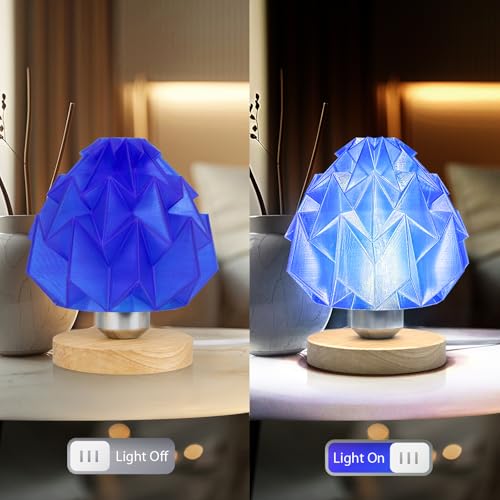 Image of IEMAI Clear PLA Filament 1.75mm Blue 1kg, Glossy Transparent Finish 3D Printer Filament Up to 600mm /s High Speed Printing for Lampshades, Home Decor & Creative DIY
