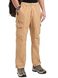 Tessuto di cotone traspirante: i pantaloni cargo in 100% cotone offrono una circolazione ottimale dell'aria e proprietà termoregolanti. Perfetto come pantaloni da trekking durante le attività con sbalzi di temperatura.
