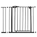 CCLIFE Puerta de Seguridad barrera seguridad niños barrera infantil valla seguridad infantil escalera, Color:Negro con Extension 89-99cm