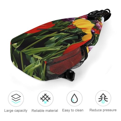 Mochila tipo sling deportiva Tulip Garden para trekking miniatura 5