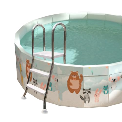 Escalera para piscina de acero inoxidable 2 peldaños 55.5 in miniatura 1