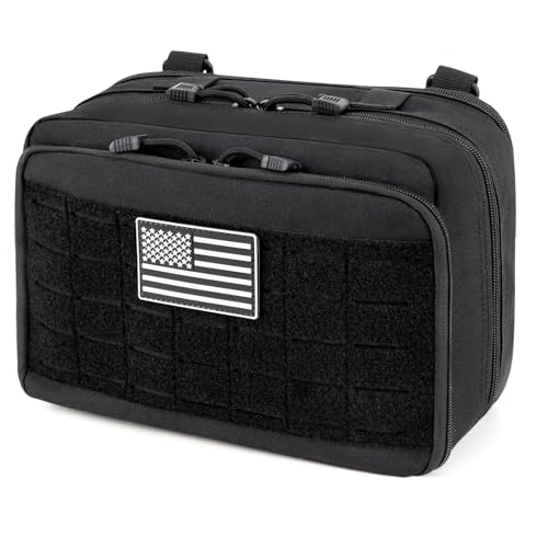 Jueachy Molle Large Tactical Pouch: EDC Pouch Medical Tool Pouches Expandable Admin Bag Accessories Organizer Utility Pack