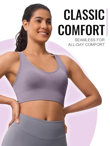 Image of Sports Bras for Women High Support, Multipack Padded Supportive Criss Cross Back Wireless Running Yoga Workout Bra