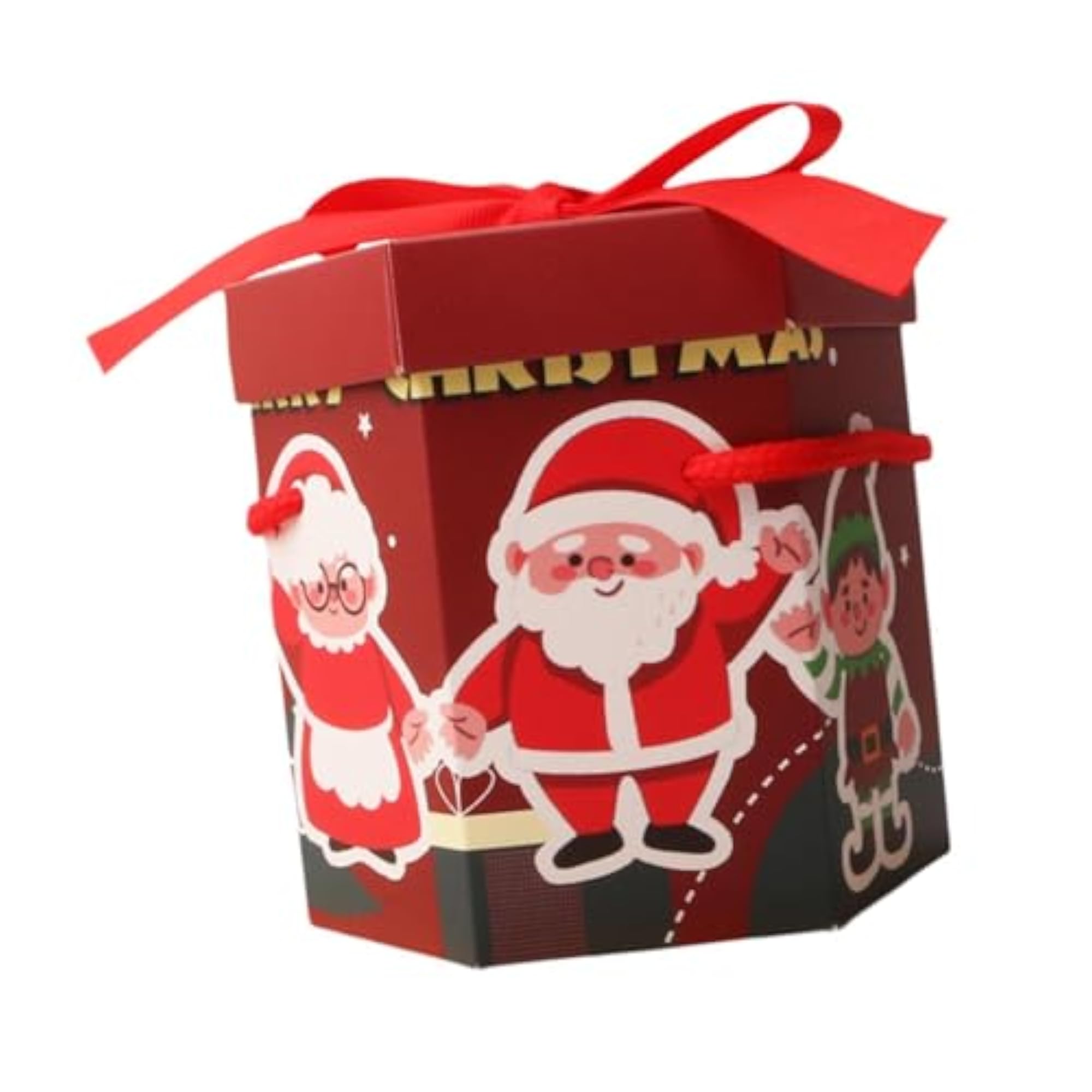 4x Christmas Gift Box Candy Containers for Holiday Decoration