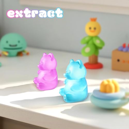 2 Pcs Gummy Bear Fidget Squeeze, Stress Ball Relief, Filled Squishies Stress Relief Birthday Gifts Party Favors, Classroom Prizes - Image 4