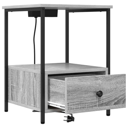 Table de chevet avec station de charge intégrée pour chambre - 6