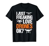 ¿Te gusta dejar volar tu dron y eres un piloto de drones? Entonces este atuendo con la cita "I just freaking love drones, ok" es el adecuado para ti. Accesorios de cuadricóptero