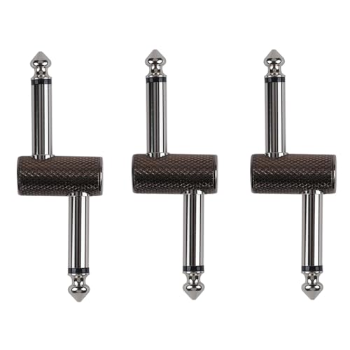 rayzm Cliquez pour Ouvrir Le Point de Vue élargi Connecteurs de Coupleur à Pédale d'Effet, 6.35mm Pédale d'effet à pédale Coupleur, mâle Adaptateur pour...