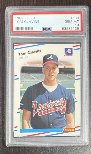 Tom Glavine 1988 Fleer rookie PSA 10 image