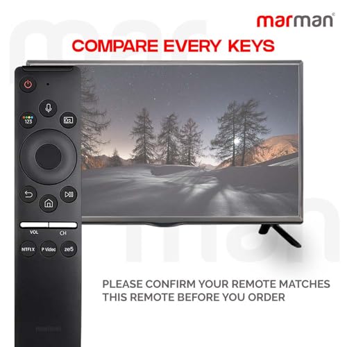 Image of marman Compatible Samsung TV Remote Control BN59 Model Original with Voice Command - Suitable for Android HD 4K LED QLED OLED Samsung TVs - Pairing Must - Match Key by Key with Original Remote